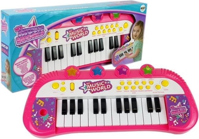 Tastenpiano mit 24 Tasten Rosa