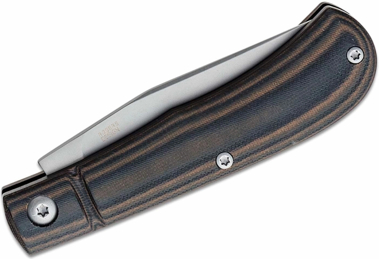 Robuster G10-Griff in Schwarz-Braun