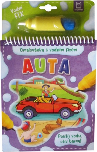 Ausmalbuch mit Wasserstift Autos – male mit Wasser immer wieder