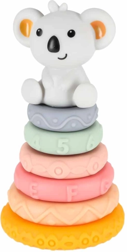 Pyramide mit Ringen und Koala für die ersten Bauversuche