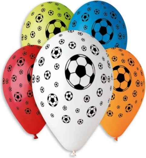 Gemar Luftballon aus Latex mit Fußballmotiv-Aufdruck 30 cm – 1 Stück