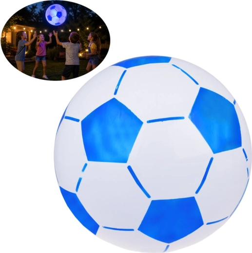 Aufblasbarer LED-Kinderball 45 cm, leuchtet blau-rot