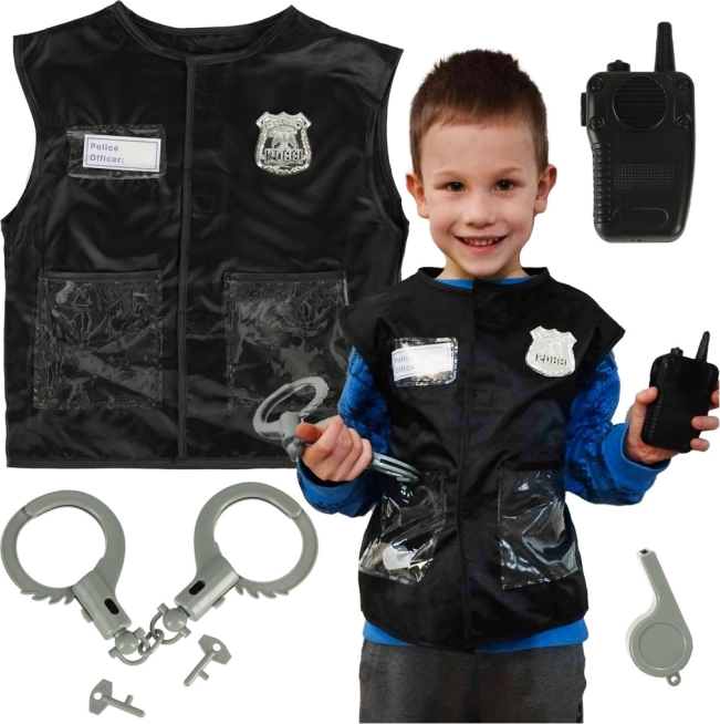 Kinder-Polizeikostüm für Karneval