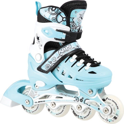 Kinder-Inlineskates 4-in-1 NILS EXTREME mintfarben – S (31–34)
