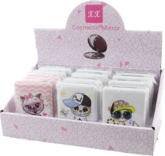 Taschenspiegel mit Tiermotiven, 12 Stk.