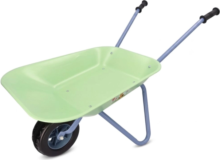 Adam Toys Kinder-Metallschubkarre für kleine Gärtner, grün – 1 Stück