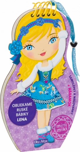 Wir kleiden russische Puppen LENA – Malbuch mit Modellen und Aufklebern