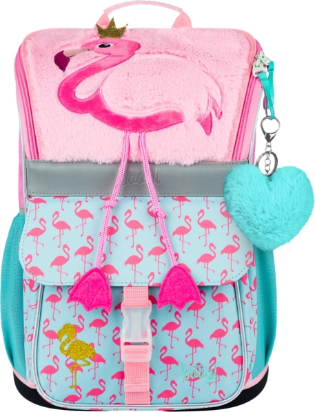 Schulranzen mit Flamingo-Motiv