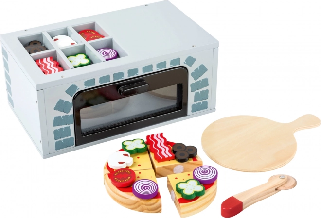 Holz-Pizzaofen mit Zubehör für Kinder