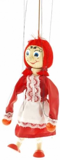 Holzmarionette Rotkäppchen