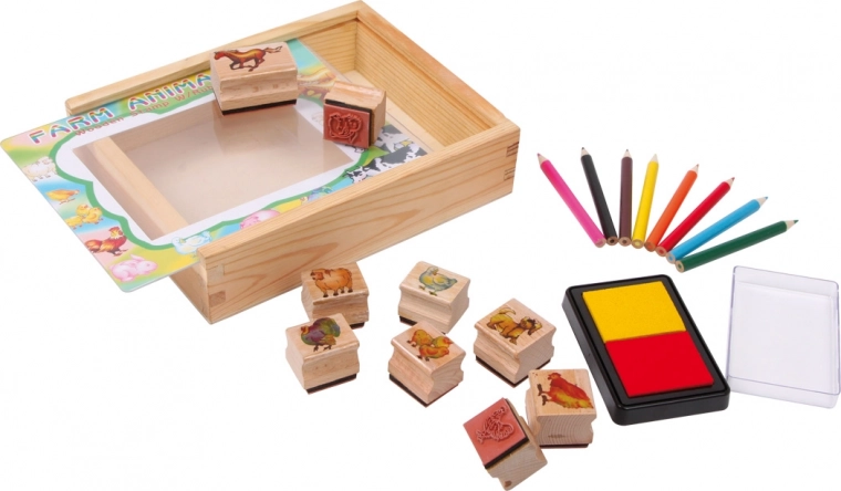Small Foot Holzstempelset Bauernhof