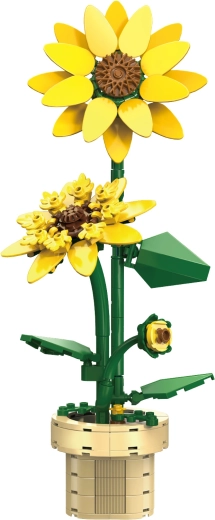 Realistische Blume aus Bausteinen