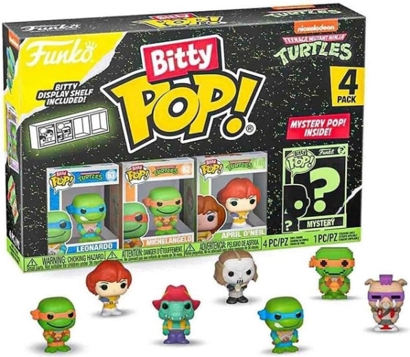 Funko Bitty POP! Teenage Mutant Ninja Turtles Leonardo – Packung mit 4 Figuren