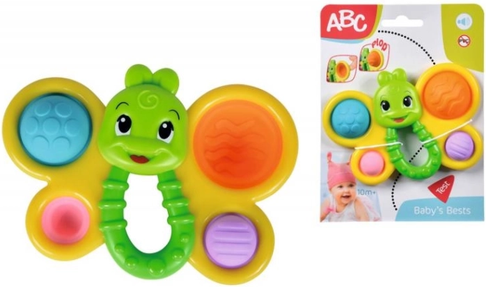 Rassel-Schmetterling für Babys mit weichen Füllungen und Griff