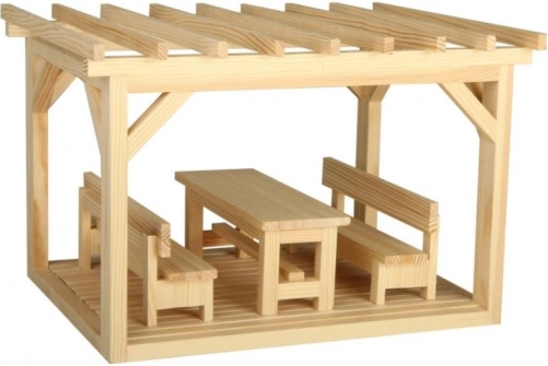 Mini-Pergola Holz-Modellbausatz