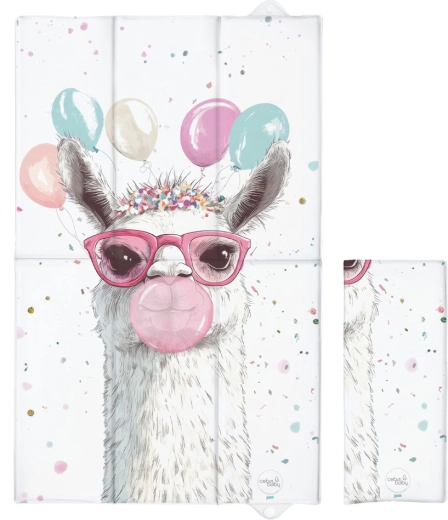 Ceba baby Reise-Wickelunterlage Basic Crazy Lama 80 × 50 cm