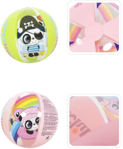 Niedliche Panda- und Regenbogenmotive