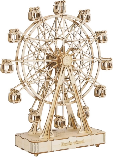 RoboTime 3D-Holzpuzzle Spieluhr mit Riesenrad