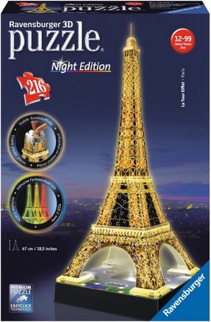 3D-Puzzle Eiffelturm Nachtversion