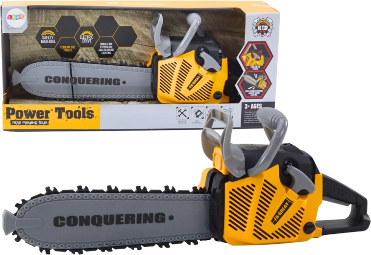 Kinderspielzeug Motorsäge mit Lichtern und Geräuschen