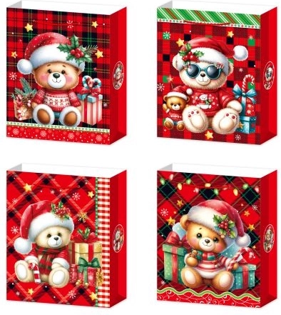 Geschenktüte mit festlichem Motiv, Größe L