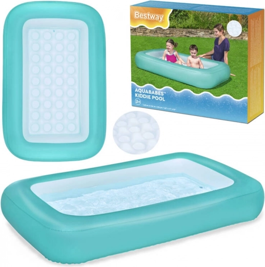 aufblasbares Kinderplanschbecken BESTWAY Aquababes mit weichem Boden, rechteckig