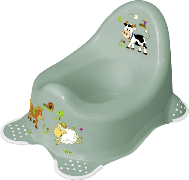Töpfchen „Funny Farm“ für Kinder, Grün