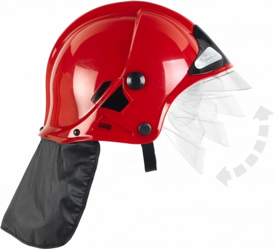 Kinder-Feuerwehrhelm MSA mit klappbarem Visier – rot