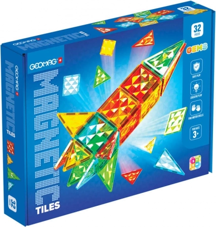Magnetisches Konstruktionsset GEOMAG Gems Rocket – 32 Teile