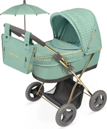 Klappbarer Puppenwagen mit Sonnenschirm und Tasche Capriccio 60 cm