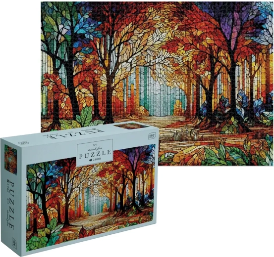 Interdruk Puzzle Stained Glass: Wald 2000 Teile