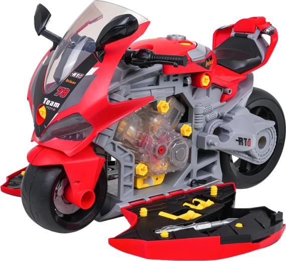 Aufklappbare Seiten und herausnehmbarer Motor