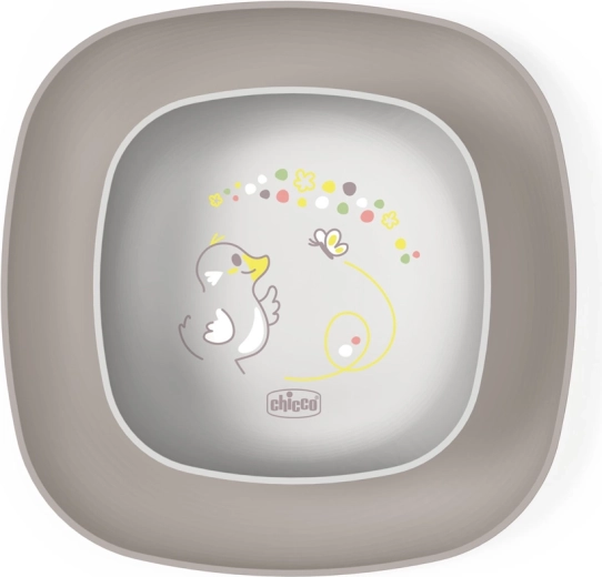 Chicco Essset Schüssel und Teller grau 12m+