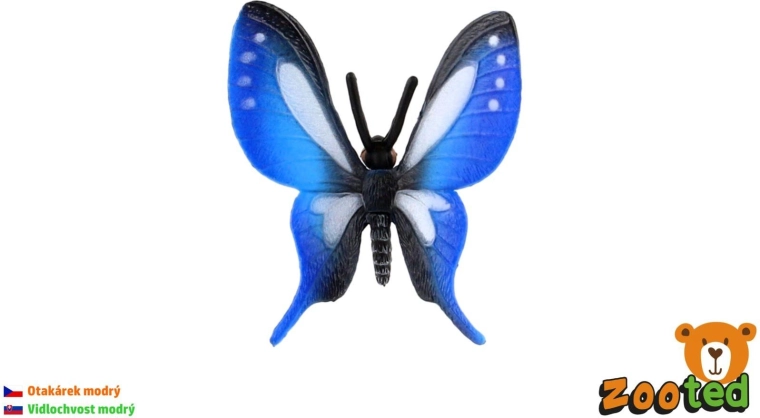 Figur des tropischen blauen Schmetterlings Papilio Zooted - 1 Stück