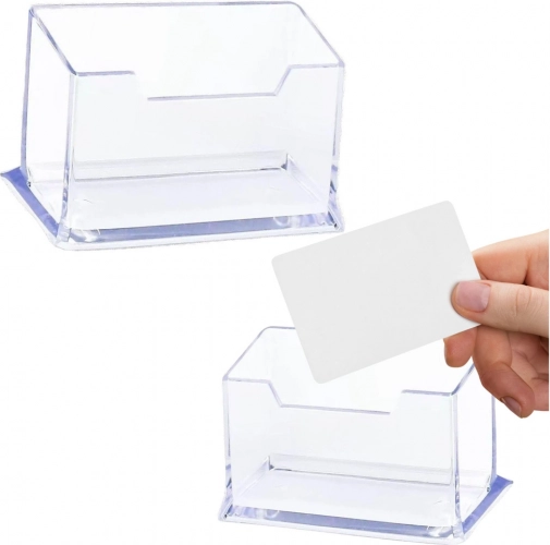 Transparenter Kunststoff Visitenkartenhalter 11cm