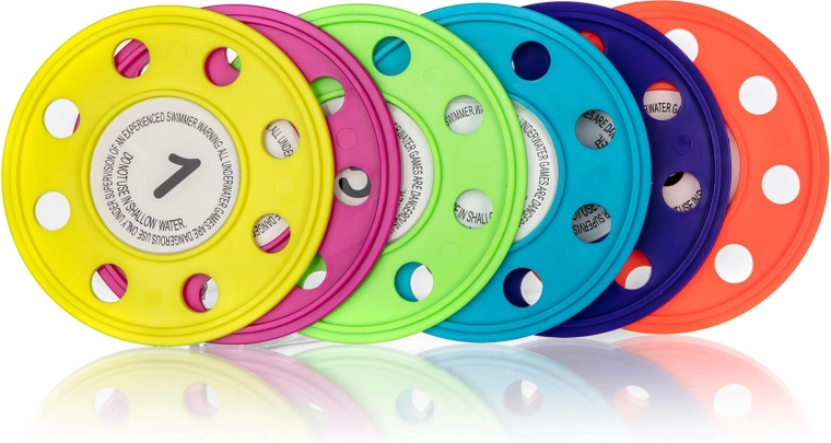 SPORTWELL Tauchscheiben für Wasser, Farbmix (6 Stk.)