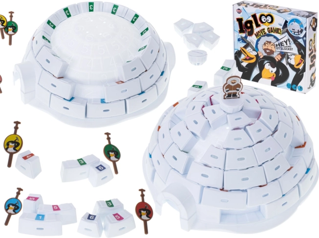 Brettspiel: Baue ein Iglu mit Pinguinen
