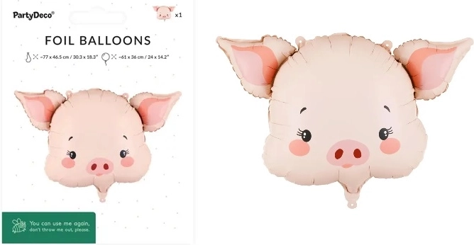 Folienballon Schweinchen Mix 61 × 36 cm