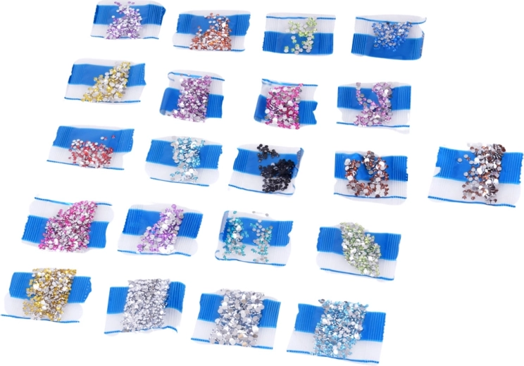 Leuchtende Steinchen in vielen Farben