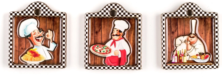 Magnete Chefs – Set 3 Stk., Dekomix