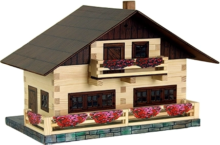 Alpenhaus – Holz-Klebebausatz 1:32
