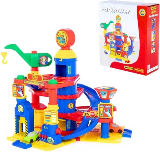 Park Tower Parkhaus mit 4 Ebenen und Spielautos