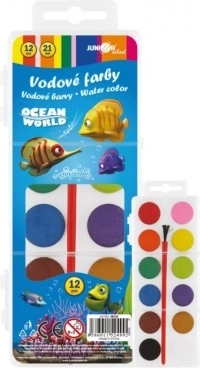 Wasserfarben Ocean World mit Pinsel