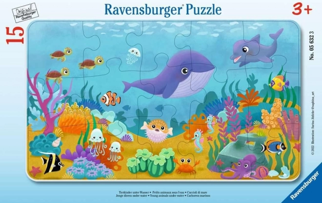 Puzzle Tiere unter der Meeresoberfläche 15 Teile