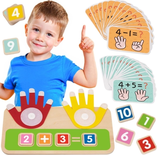 Holz-Lernspielzeug zum Zählen an den Fingern von Tooky Toy