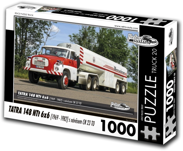Retro-autos puzzle lkw tatra 148 ntt 6x6 mit anhänger – 1000 teile