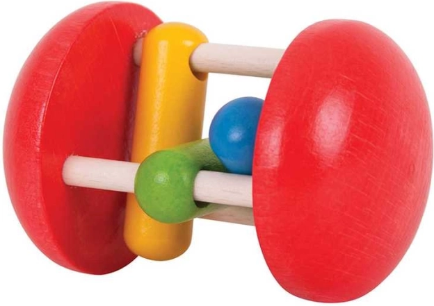 Bigjigs Baby Holzrassel Regenbogen-Zylinder