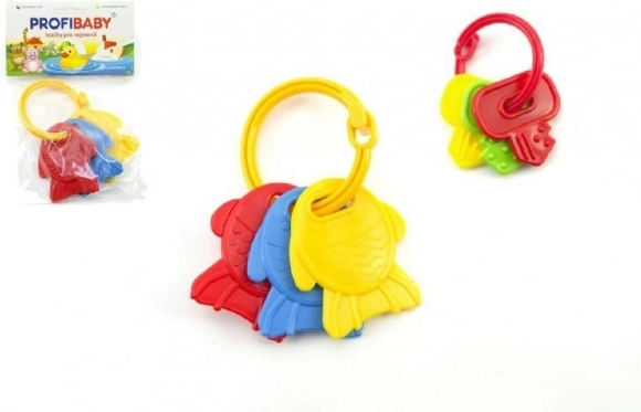 Rassel-Schlüssel für Babys – bunter Anhänger-Set