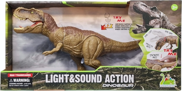 Dinosaurier Tyrannosaurus rex mit Raucheffekt, Licht und Sound