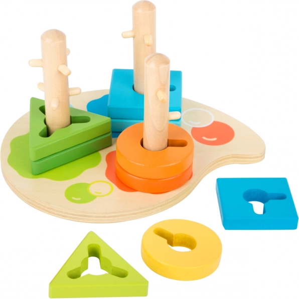 Kleine Fuß Holzspielzeug für Farben und Formen